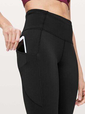 Lululemon Fast & Free 7/8 Tight II *Non-Reflective Nulux 25" Black size 16